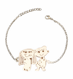 Customized Drawings of your Own or Children's  Art Converted into Necklace, Bracelet or Keyring in 18K Gold