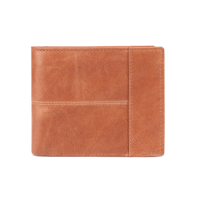 Stylish Genuine Cowhide Leather Multi-Card Mens Wallet Tan Dark Brown or Coffee Brown