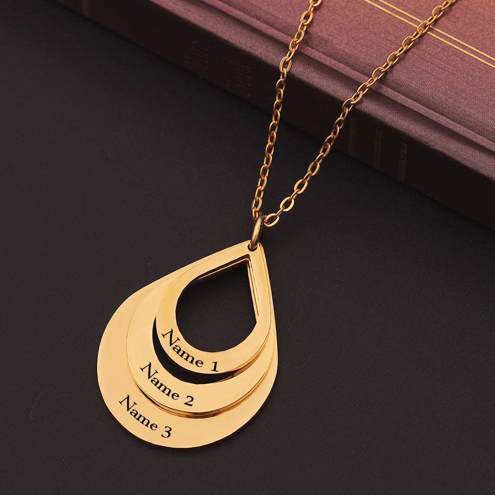 Customized Keepsake Ladies Necklace in Gold, Rose Gold or Silver - BELLADONNA