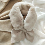 Stylish Knitted and Faux Fur Combination of Imitation Plush Winter Scarf - BELLADONNA