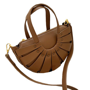 Trendy French Niche Fashion Messenger Handbag In Five Exquisite Earth Tones to Choose From - BELLADONNA