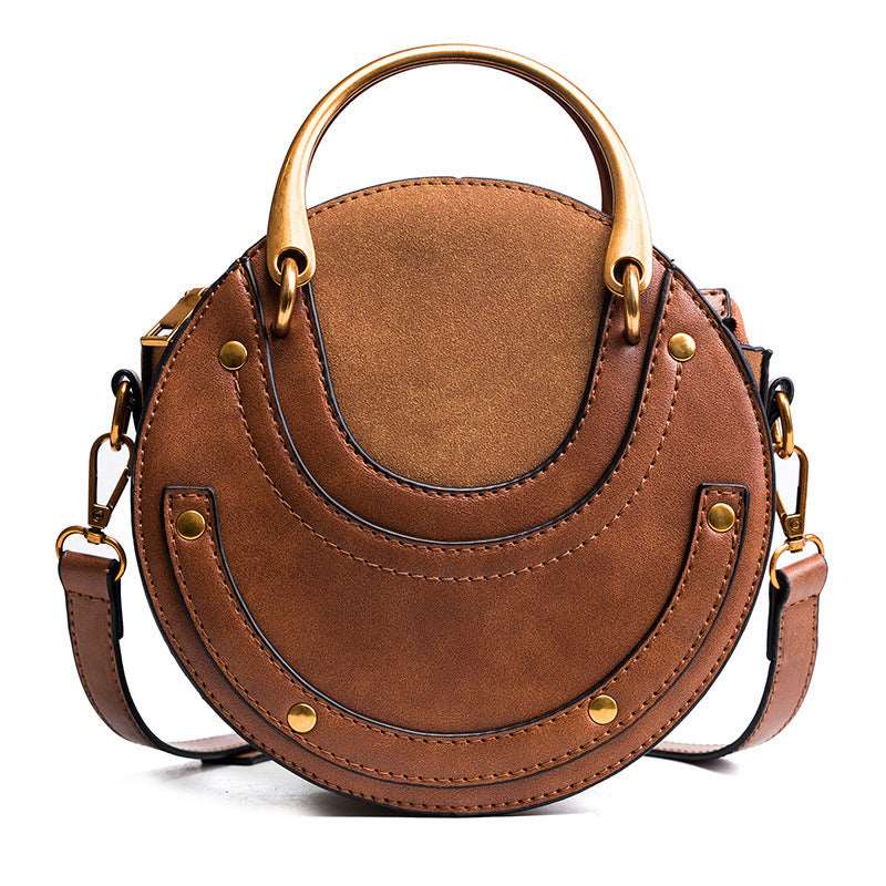 Trendy Country Rustic Glamour with Frosted Stitching Top Quality Messenger Handbag in Black,  Brown or Dark Green - BELLADONNA