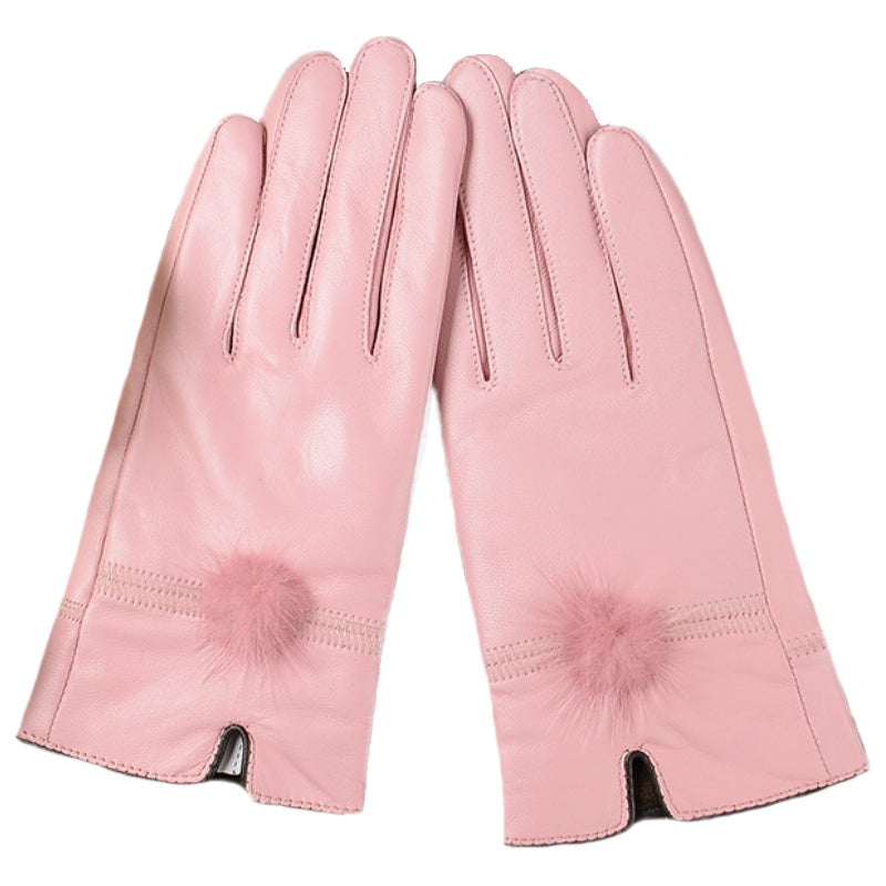 Luxury Women's Genuine Leather Soft Sheepskin Gloves in Stunning Colours - BELLADONNA