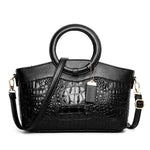Gykaeo Luxury Crocodile Leather Patina  Designer Handbag in 6 Luxurious Colours
