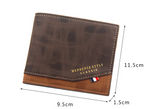 Trendy Masculine Design Quality PU Leather Men's Short Wallet in Two Styles and Assorted Colour Variants