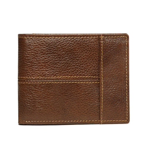 Stylish Genuine Cowhide Leather Multi-Card Mens Wallet Tan Dark Brown or Coffee Brown