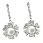 Deluxe Natural White Pearl, Cz Solid .925 Sterling Silver Pendant, Ring ,Earrings