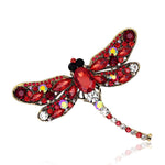 Exquisite Dragonfly with inlaid Crystals and Zirconia Brooch in Six Beautiful Colours - BELLADONNA