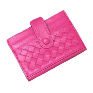 Men or Women's Genuine Leather Slim Multi -card Wallet in Black, Navy Pink,Purple or Brown