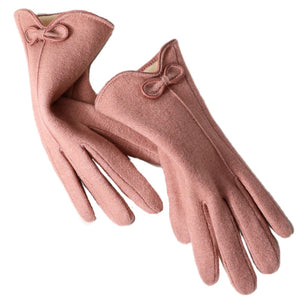 Plush Warm Wool Touch Screen Gloves for Women - BELLADONNA