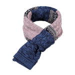 Trendy Autumn and Winter Gender Neutral Patterned Knit Wool Scarf - BELLADONNA