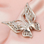 High Quality Diamond-studded and Pearl  Butterfly Brooch for Scarves and Shawls - BELLADONNA