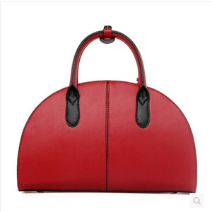 High End Fashion Handbag with Soft Handle and Long Shoulder Strap - BELLADONNA