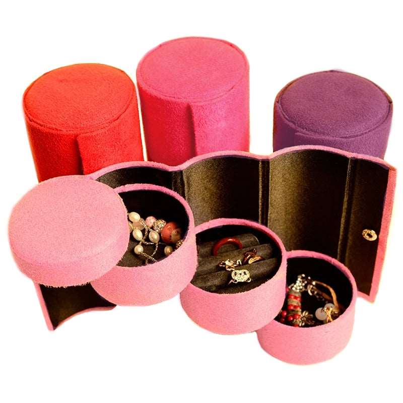 3 Tier Jewelry Storage Box Rollup in Four Colours - BELLADONNA