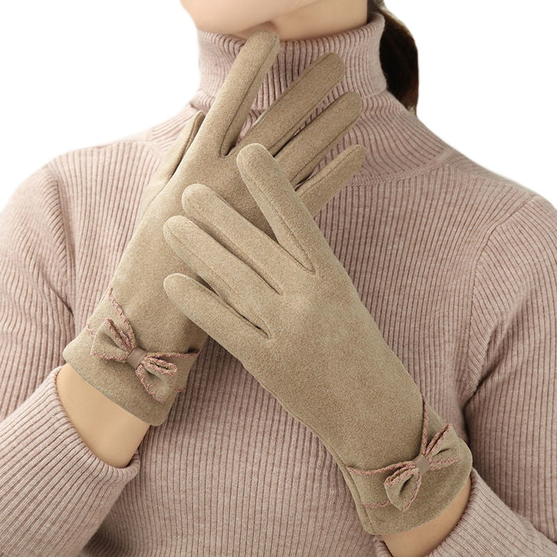 Women's Ultra Soft German Made Winter Fleece Warm Fashion Gloves - BELLADONNA