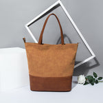 Eye Catching Dual Tone Leather Messenger Tote Handbag in Black, Brown and 3 more Colours