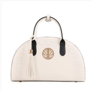 High End Fashion Handbag with Soft Handle and Long Shoulder Strap - BELLADONNA