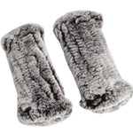 Luxurious Fluffy and Winter Warm Fingerless Knitted  Faux Fur Gloves - BELLADONNA