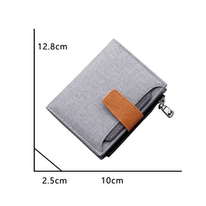 Men's Oxford Cloth Large Capacity Canvas and PU Leather Wallet