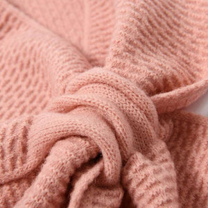 Elegant Women's Autumn And Winter Cross Knit Scarf in 5 Beautiful Colours - BELLADONNA