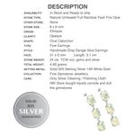 Deluxe Natural Unheated Full Rainbow Fire Opal Gemstone 925 Sterling Silver 14K White Gold Earrings