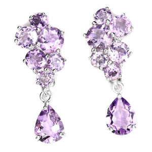 32.5 cts Natural Unheated Purple Amethyst Portuguese Cut Solid .925 Sterling Silver