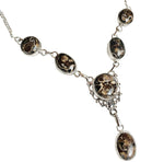 Natural Turritella Gemstone .925 Silver Necklace - BELLADONNA