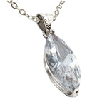 Marquise Shape AAA White Cubic Zirconia Pendant .925 Solid Sterling Silver