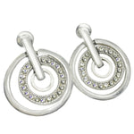 Triple Circle Diamantè Fashion Stud Earrings - BELLADONNA