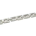 Handmade Eternity Links Hallmarked Solid .925 Sterling Silver Bracelet for Men