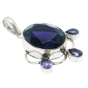 Handmade Purple Amethyst Gemstone .925 Sterling Silver Pendant