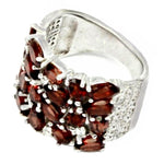 41.81 ct Natural Mozambique Garnet Solid 925 Sterling Silver Ring Size 5.5