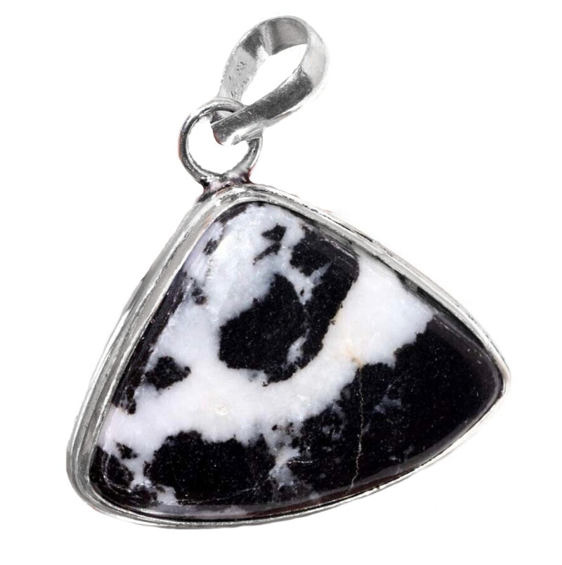 Natural White Buffalo Turquoise Gemstone.925 Sterling Silver Pendant