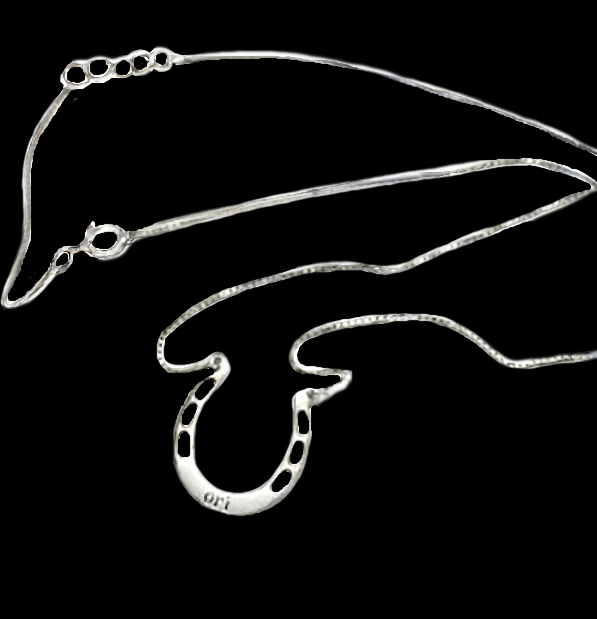 Custom Horse Lovers Engraved Necklace in Sterling Silver - BELLADONNA