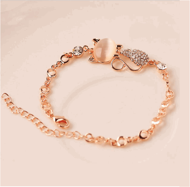 Sophisticat with Diamond Cut Zirconias in Rose Gold Bracelet - BELLADONNA