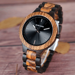 BOBO BIRD Luxury All-Wood and EBony Quartz Watch - BELLADONNA