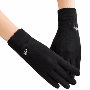Australian Cashmere Warm Autumn Winter Gloves in Black or Pink - BELLADONNA