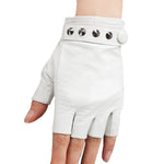 Trendy Men's And Women's Half-finger Leather Gloves - BELLADONNA