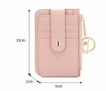 Womens Keychain License, Card, Coins Holder Slim Wallet in Stunning Colours
