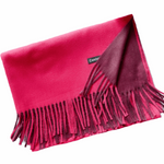 Duo Colour Autumn And Winter Warm Double Sided Cashmere Scarf - BELLADONNA