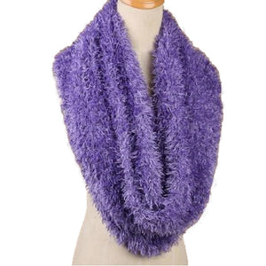 Autumn And Winter Knitted Silky Wool Snood Scarf - BELLADONNA