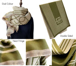 Dual Colour High Fashion Statement Double Sided Cashmere Scarf or Shawl - BELLADONNA
