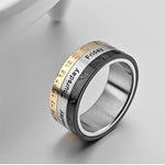Unisex Spinner Titanium Steel Ring Size US 6 -12 - BELLADONNA