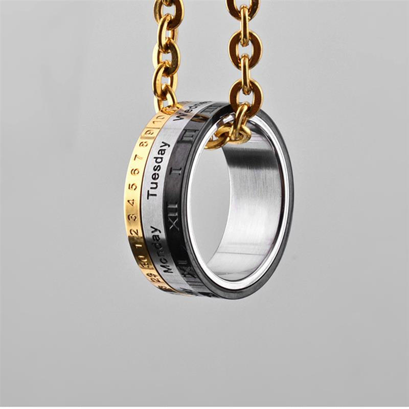 Unisex Spinner Titanium Steel Ring Size US 6 -12 - BELLADONNA