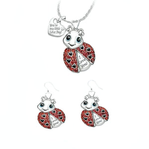 Sparkly Little Girls Necklace and Earring Set in Four Delightful Themes - BELLADONNA