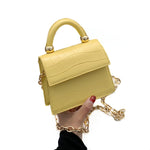 Simple Stone Grain Mini Handbag in Four Colours with Handle and Shoulder Strap - BELLADONNA