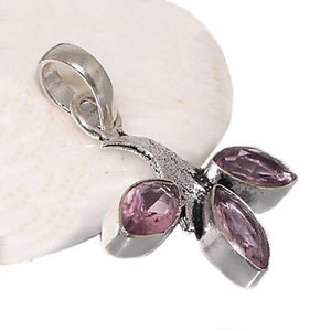 Pink Topaz Gemstone .925 Silver Pendant - BELLADONNA
