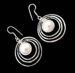 8.99 Cts Natural White Pearl Gemstone Solid .925 Sterling Silver Earrings - BELLADONNA
