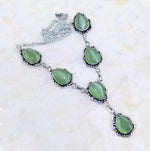 Handmade one of a Kind Soft Mint Green Cat Eye .925 Sterling Silver Necklace - BELLADONNA