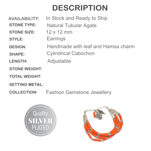 Multi Strands Agate Gemstone Fashion Silver Bracelet with charms - BELLADONNA